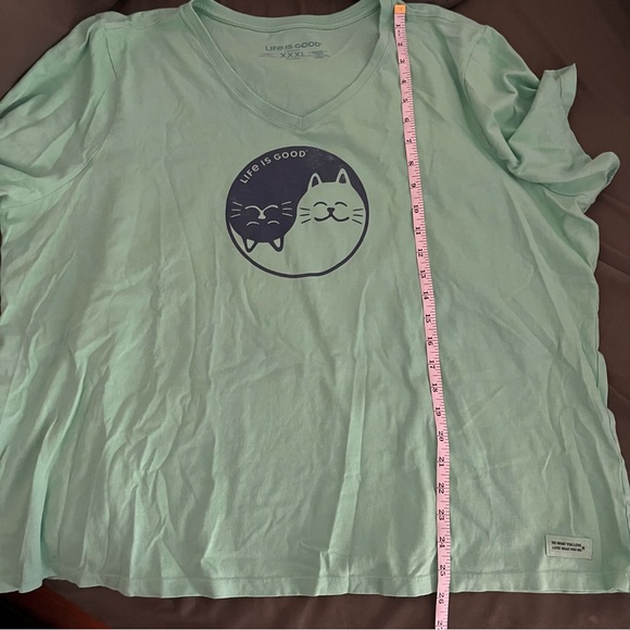 Life is Good Size 3xl Cat Yin and Yang Crusher Tee - Picture 6 of 7